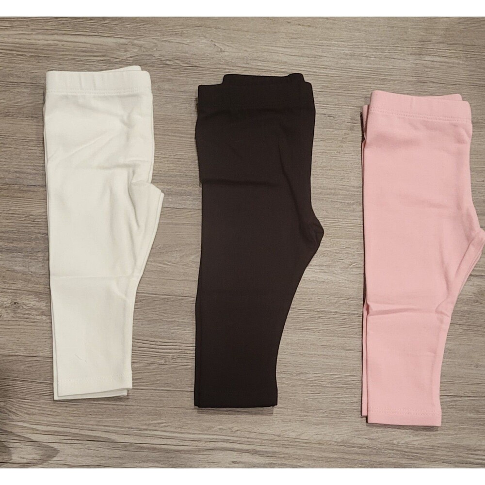 Baby Girl's 3pk leggings set | Cat & Jack white/grey/pink 0-3M